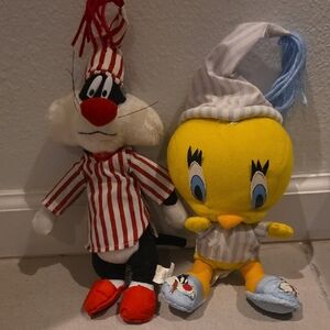 Warner Bros. Collectibles: Sylvester and Tweety Pajama Plush Duo